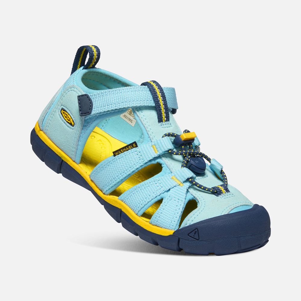 Sandales Keen Enfant Bleu/Jaune | Seacamp Ii Cnx | TGRIM-0842